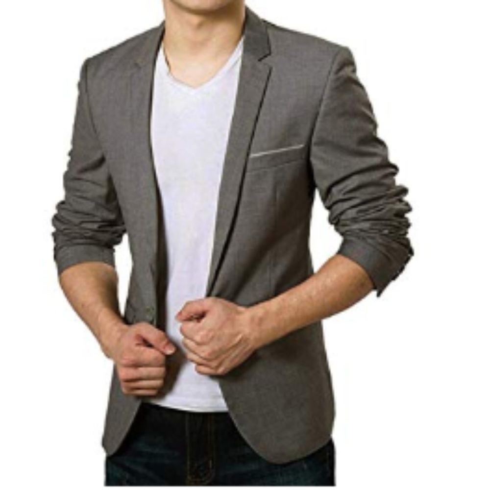 ✔ Men's Casual One Button Blazer